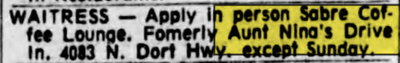Aunt Ninas Drive-In - Apr 17 1967 Article